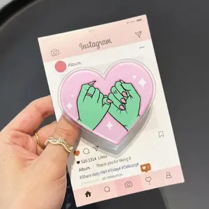 Pinky Promise BFF Magnetic Phone Grip, Gift For Her, Cute Griptok, Kawaii Magsafe Kindle Grip, Book Lover sticky mount Pastel Bunny Egg Flower-Shaped Multi-Functional Stand accessories holder