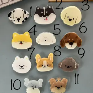 NEW STOCK Cute Cartoon Dog Breed Face Phone Grip Universal Phone GripSecure Hold Dog LoverPhone Stand MountKindle HolderUnique Dog Gift