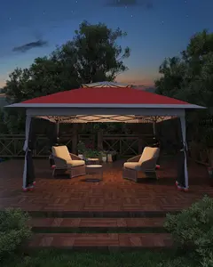 Tent 13x13, Pop Up Gazebo Tent Easy Setup with 4 Sand Bags for Backyard Garden Patio,Mosquito Netting & Height Adjustable