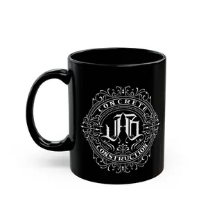 Custom Black Mug - Perfect Gift for Construction Workers, Coffee Lovers, Personalized Drinkware, Home/Office Decor, Unique Design