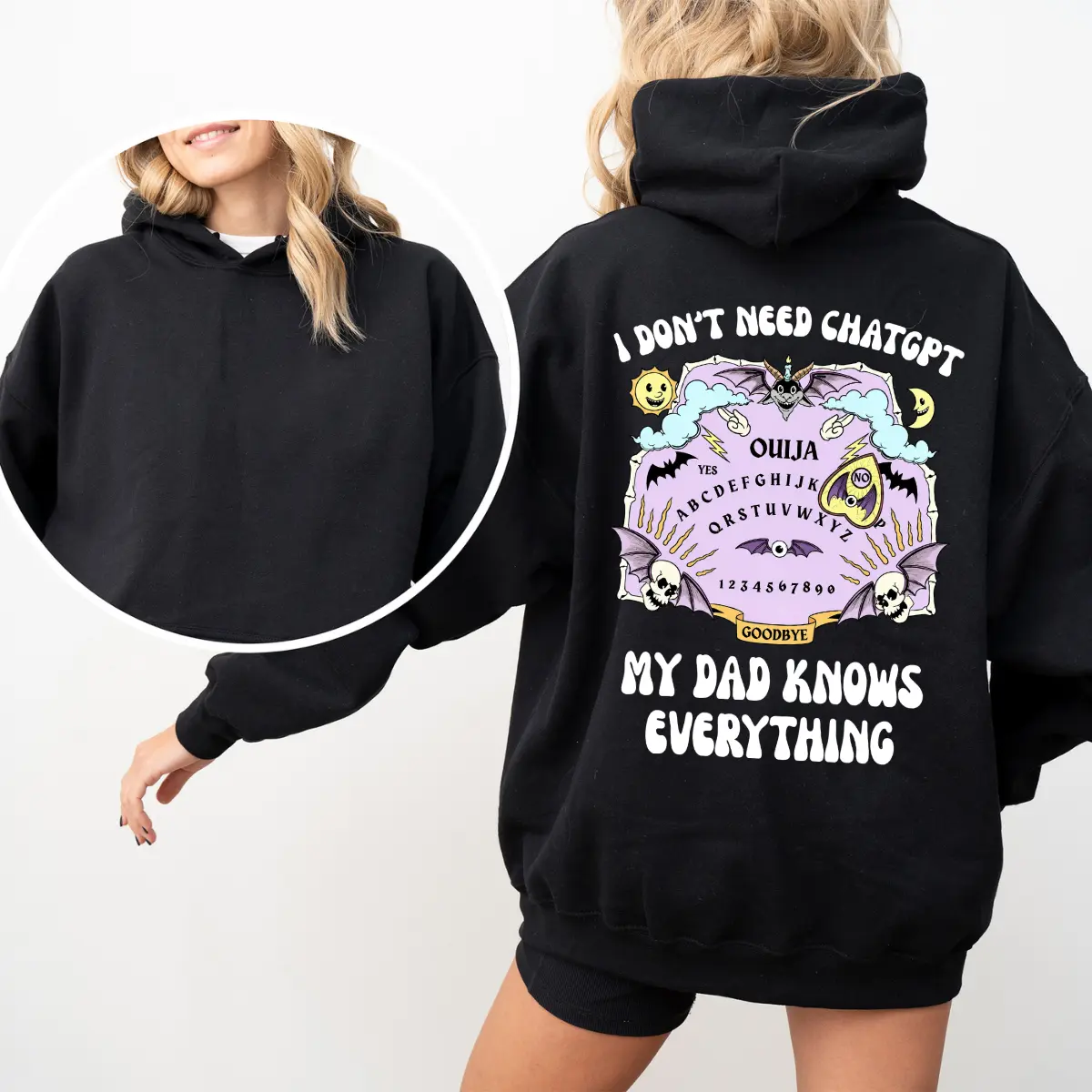 I Don't Need ChatGPT My Dad Knows Everything Hoodie, Dead Dad Club Tee, Dark Humor Jokes Tee, Family Trauma Shirt
