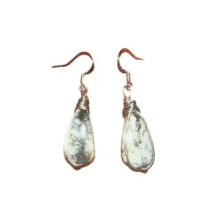 Natural Merlinite crystal earrings