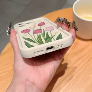 Phone Case: Beige Tulip Flower Star TPU Shockproof Full-Body Precision Case. Compatible with Apple iPhone 6/7/8/X/Xs/Xr/Xs Max/11/12/13/14/15/16/17 Pro Max. Ideal as a Birthday or Christmas Gift for Couples, Women, Daughters, Boyfriends, Girlfriends