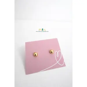 Classic Gold Ball Stud Earrings