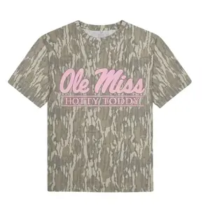 Ole Miss Bottomland Camo Mossy Oak Washed Out Camo Tee, Treestand Camo Tee, Camo T-Shirt Unisex Outdoor, 3D Camo Style T-Shirt, Mossy Oak Washed Bottomland Mallard Tee