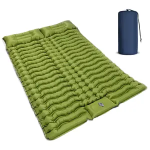 camp chair chair outdoor sport Double Air Mattress with Pillow, Built-in Foot Pump, 4-inch Camping Air Mattress,  for Backpacking, Hiking, Traveling, Tent (Shipping) (Banned by) (Not shipped on weekend)