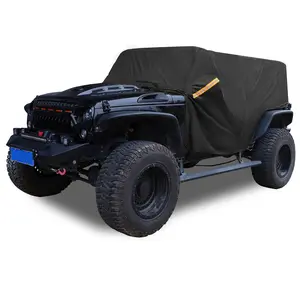 SUV Car Cover Cab Cover for Jeep Wrangler JK JL Hardtop 4 Door 2007-2021 Outdoor Sun Dust Snow Protection 210D Oxford with Driver Door Zipper