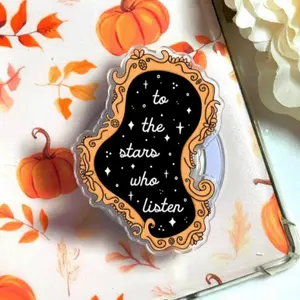 To The Stars Who Listen Phone Grip Aesthetic Bookish Pop Socket for Kindle & Phone Fantasy Reader Gift Starry Night Sky Accessory for Bookworms