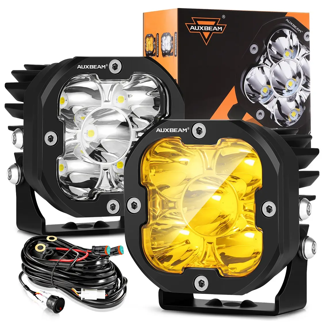 White Amber Spot Beam