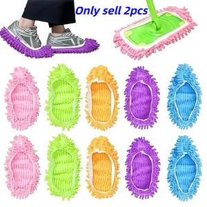 Reusable Microfiber Mop Shoes, Detachable & Washable Dusting Socks, Floor Cleaning Tool for Living Room & Bedroom, No Power Needed