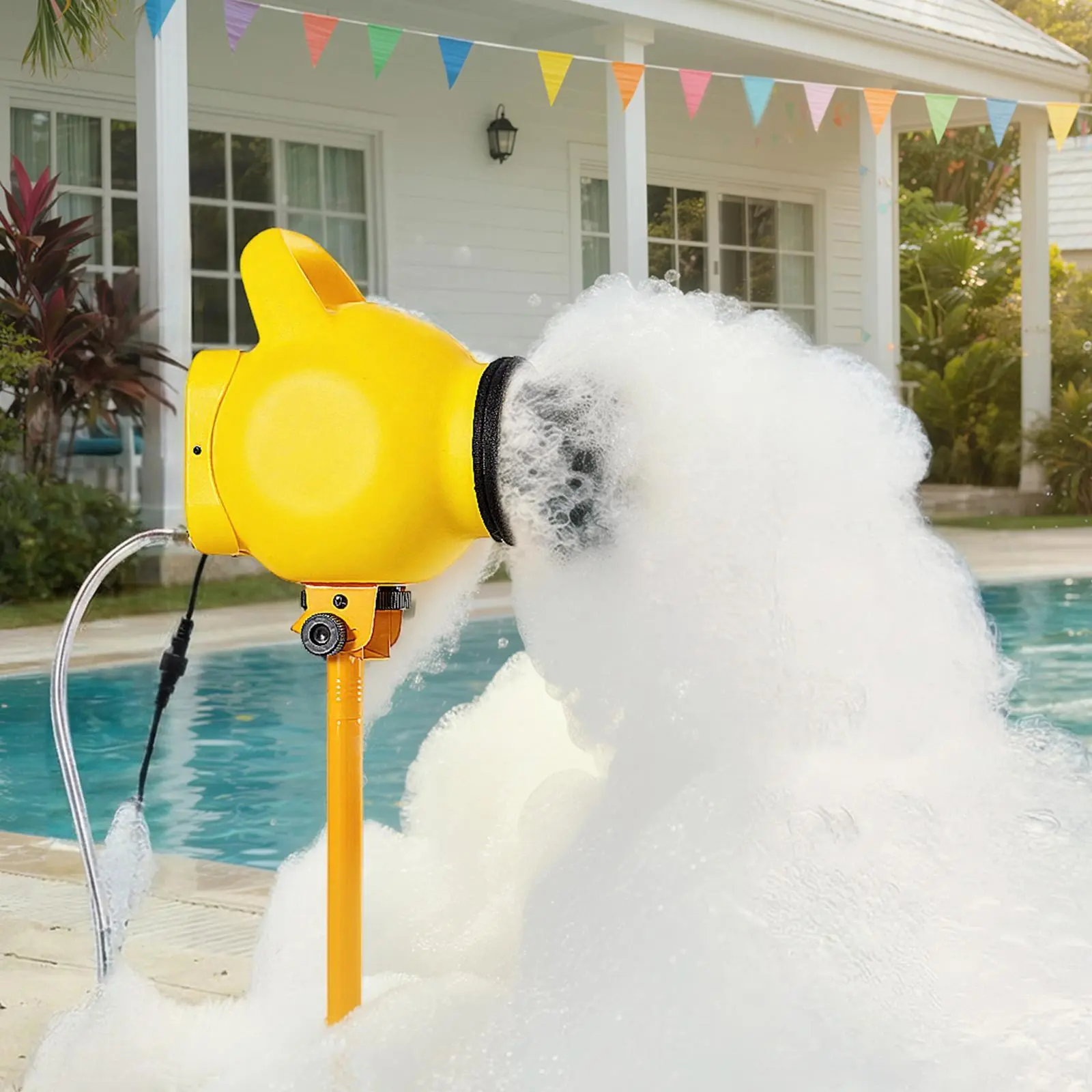 VEVOR Plastic Vertical Foam Cannon Machine, Angle-Adjust 1-Touch Control, 37QT Water Tank, Stable Design, Dense Foam Maker for Parties, Gatherings#SohoChic