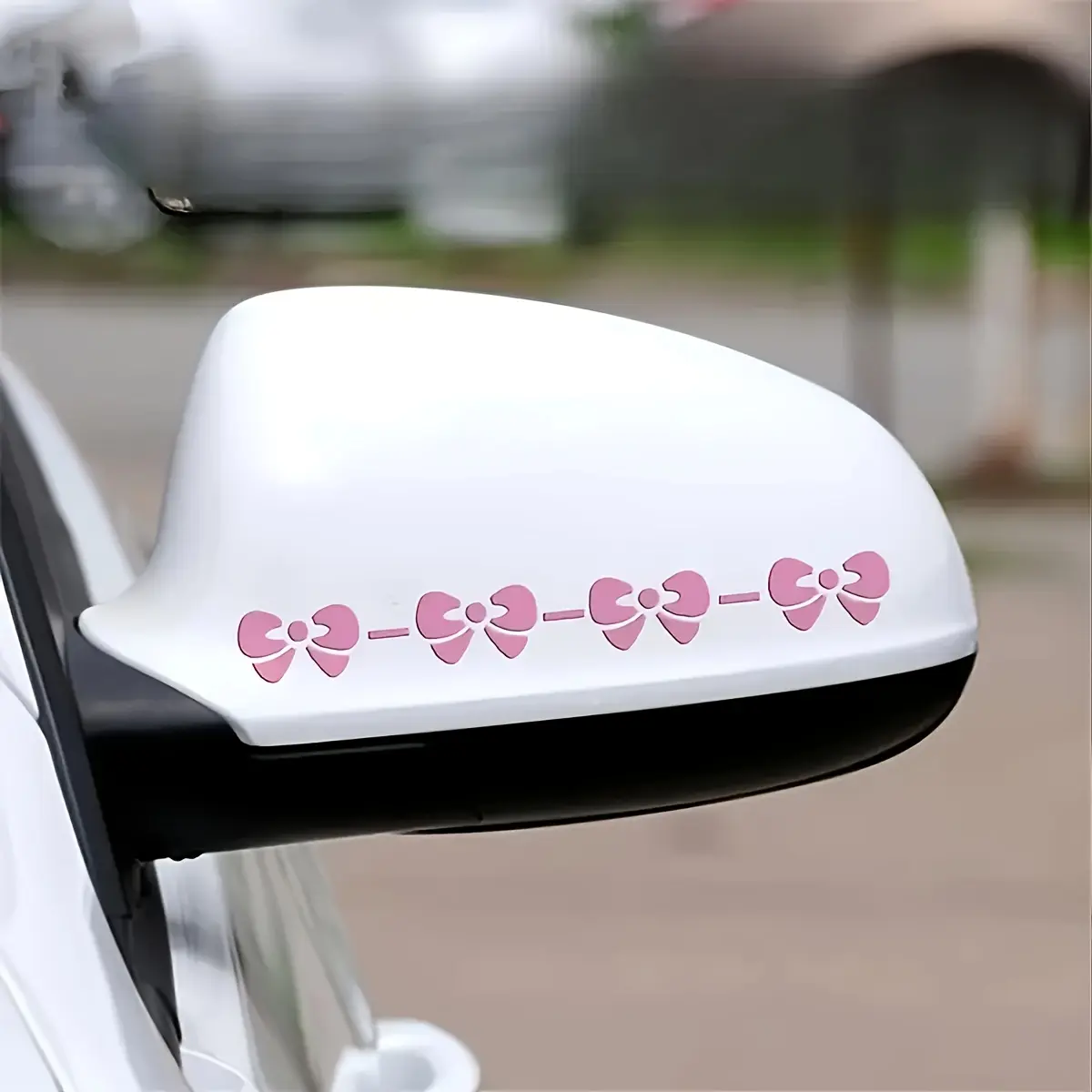 1PC Cute Bow Car Rearview Mirror Sticker Self-Adhesive Vinyl Decal Car Rearview Mirror Accessories Bow Car Sticker Car Decals Decal For Cars Car Decorative Sticker Car Decoration