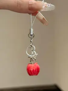 Cute Apple Star Keychain Pendant for Phones, Adorable Multi-Functional Fruit Bag Charm, Perfect Gift for Friends and Daily Use, Charming Appearance, Keychain Jewelry