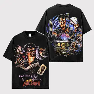 Evil Dead 2 Ash Williams Premium Cotton Shirt, Evil Dead Fans, 90s Retro Film Shirt, Legend Horror Movie Shirt, Horror Movie Fans, Streetwear Shirt Unisex Oversize Gift for Movie Lovers