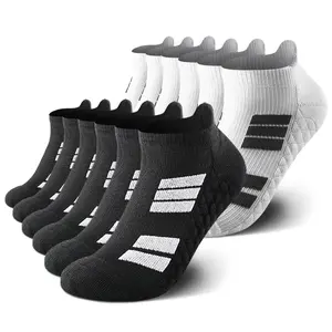 Universal Sports Short Socks 10-12 Pairs for Men & Women Combed Cotton Invisible Towel Bottom Anti-Slip Wear-Resistant Sweat-Absorbing All Season Casual Running Socks