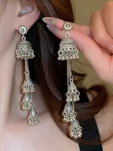 Stainless Steel Earrings Set, Round Dangle Design, Elegant Jewelry for Women & Girls, Ideal Gift Choice, Fashion Accessories