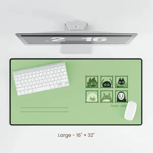 [Sale off up to 65%][Free Ship] Studio Ghibli Postcard Desk Mat _ Custom Illustrated Anime Desk Mat, Large Mouse Pad, Customizable Colors, Gaming Desk Mat, Gifts for her