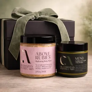 Give the Gift of Self-Care Bundle | Above Rubies Sugar Scrub + MEND Comfrey Joint Relief Balm (2 oz)