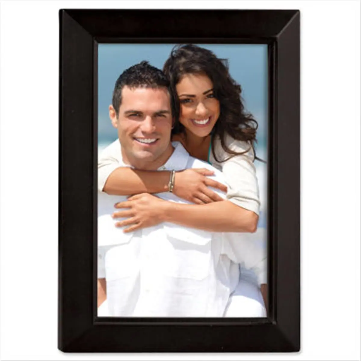 Lawrence Frames Estero Collection Black Wood 4x6 Picture Frame - Tabletop, Hangable, Vertical, Wall Mount, Individually Boxed