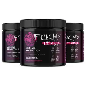 (3 Pack) Fck My Period All-In-One Women’s Probiotics & Prebiotics for pH Balance, Urinary & Vaginal Health with Cranberry & D Mannose, 50 Billion CFU