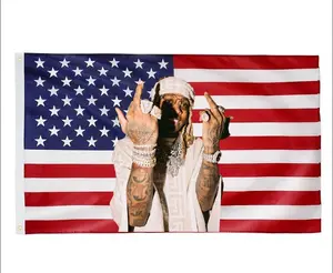 lil durkk Graphic Pink Flag Gift Fan, USA Flag Merch, Music Tour Flag