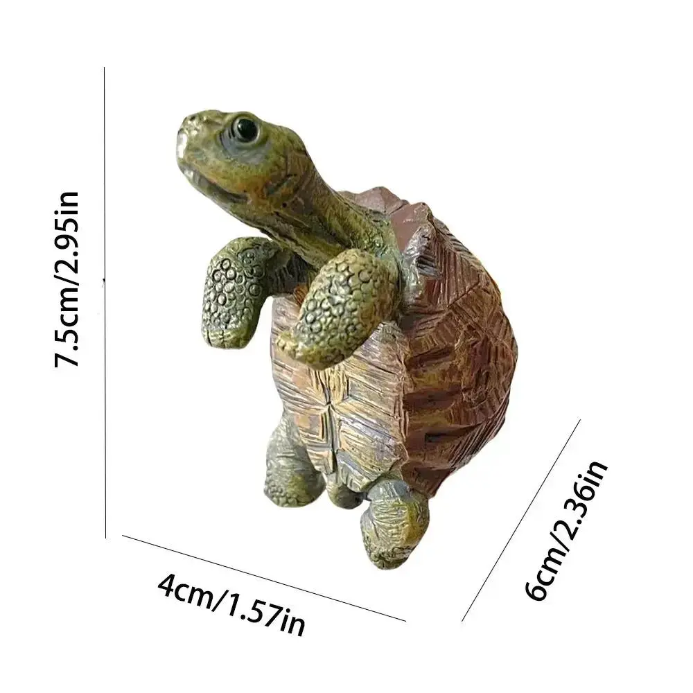 Cute Resin Climbing Turtle Pot Hanger - Mini Lifelike Tortoise Figurine, Whimsical Garden Decor, Indoor Succulent Flower Pot Accessory, Thoughtful Gift for Plant Lovers (Sports & Outdoor Accessories)