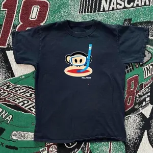 Paul Frank Black Baby Tee With Snorkeling Monkey Design – Y2K Retro Aesthetic Tee