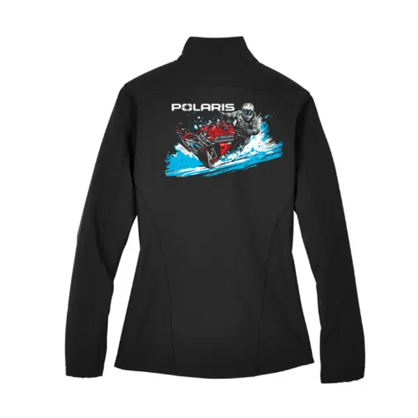 Women's Polaris Black Snowmobile Jacket Lightweight Womenswear Fleece Comfortable Coats