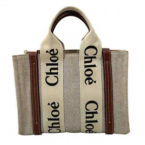 Pre-owned Chloé Canvas Tote Bags Chloe Woody Leather Tote Bag