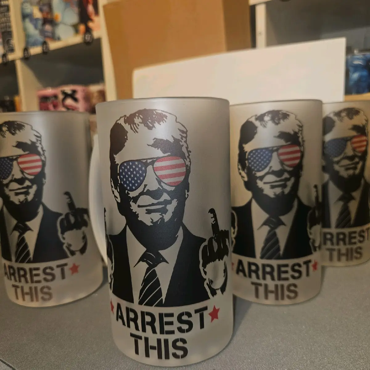 Beer Trump  Mug 16oz Frosted Glasses Cup