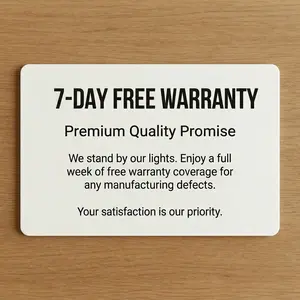 Official 7-Day Warranty Card for Lighting Decor
