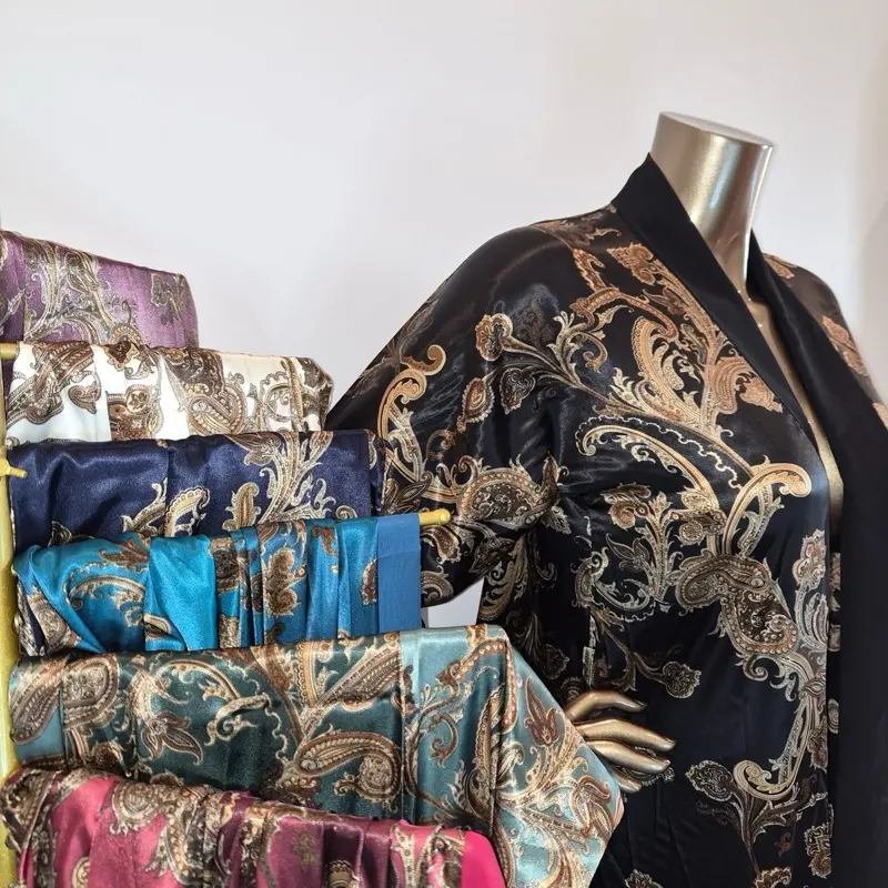 Satin Abaya Dress - Elegant with Embroidery, Soft and Luxurious Fabric, Perfect for Special Occasions: Made in Dubai!
