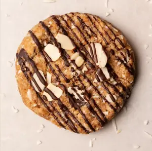 Coconut Crave Cookies Snack - Dark Chocolate & Almond Cookie - Gluten-Free, Dairy-Free, Refined Sugar-Free - Vegan, Paleo Friendly - 30g Per Cookie