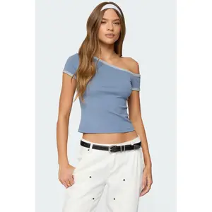 Lorna Contrast Off Shoulder Top