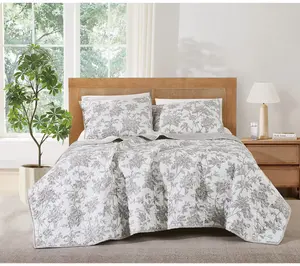 Brooklyn Loom Mila Floral Full/Queen 3 Piece Quilt Set