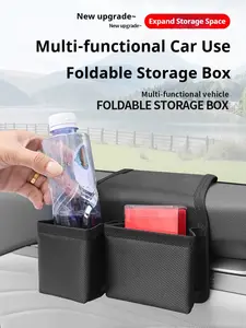 Multifunctional Car Cup Holder with Mobile Phone Holder Car Key Storage & Window Door Side Storage Bag for Secure Drinks Navigation & Organized Keys