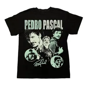 Pedro Pascal Fan Vintage T-Shirt Pedro Retro Tees Actor Homage Shirt