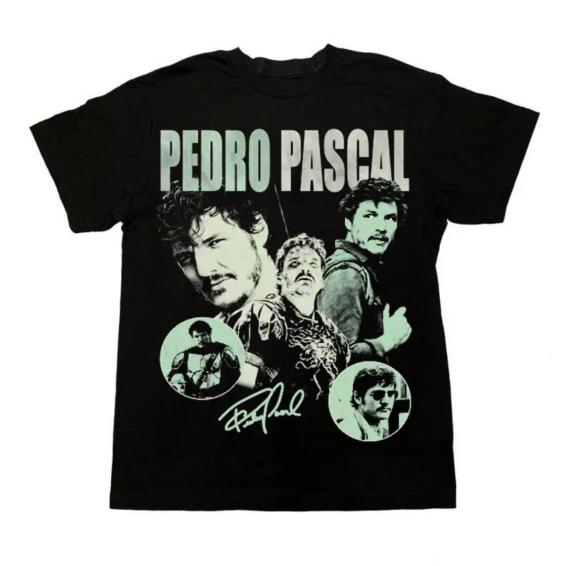 Pedro Pascal Fan Vintage T-Shirt Pedro Retro Tees Actor Homage Shirt