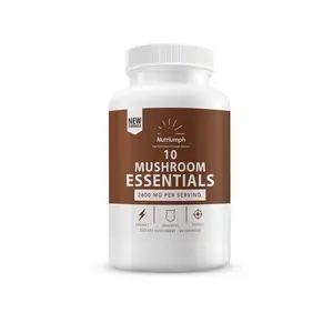10 Mushroom Natural Blend Essentials Dietary Supplement 2600mg per Serving – 90 Capsules – Lion’s Mane, Reishi, Cordyceps & Chaga for Immune, Brain & Energy Support