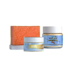 Gentle Oasis Brighten Up Kit (Face) - Dark Spot Corrector, Kojic Acid Papaya Soap & brightening Intimate Mask