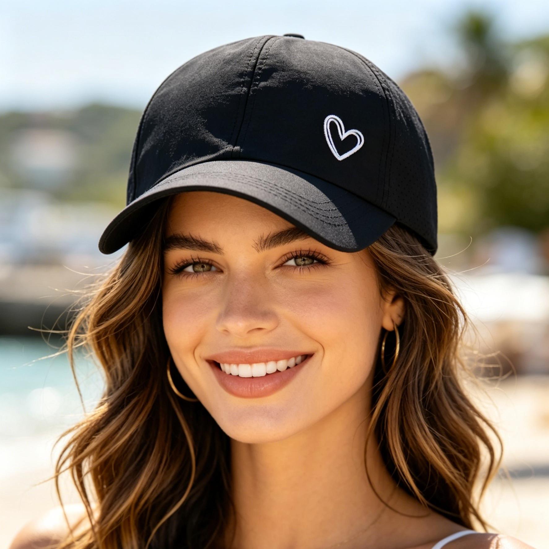 2PCS Outdoor Sports Cross-Over Ponytail Quick-Dry Hat with Breathable Mesh Panel for Sun Protection; European-Style Baseball Cap for Spring and Summer