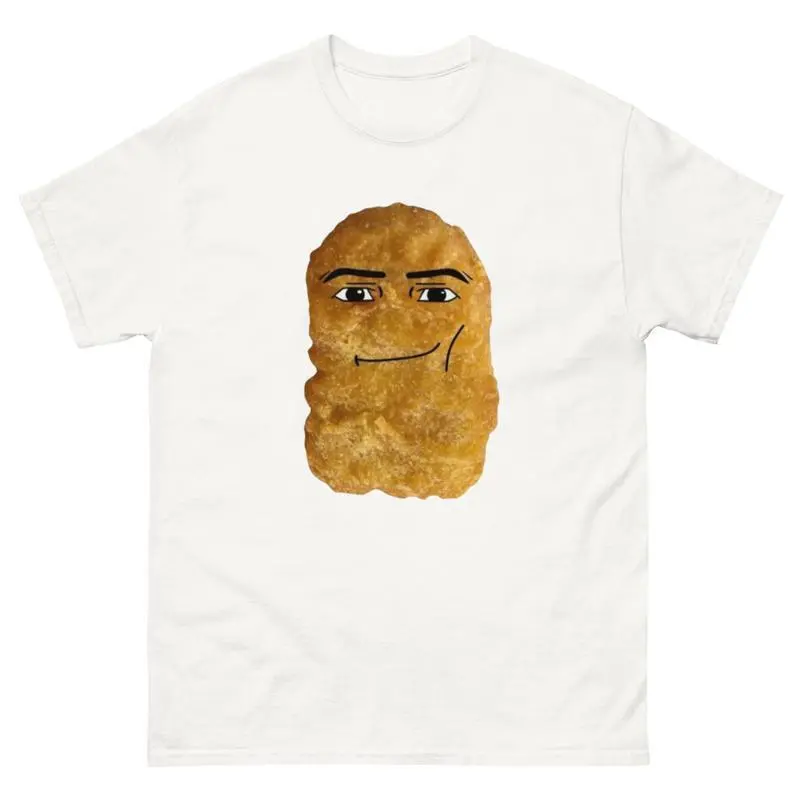 Roblox Chicken Nugget T-Shirt, Pure Cotton Stretch Fabric Tops, Loose Fit for Everyday Outings