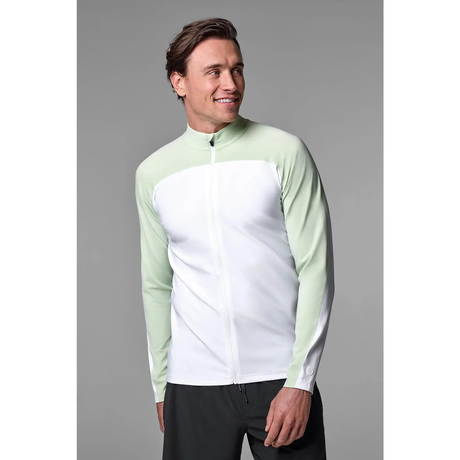 Menorca | Men's Long Sleeve Swim Jacket | Seedling Colorblock