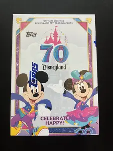 Topps 2025 Disneyland 70th Anniversary Blaster Box Official Licensed Trading Cards Featuring Mickey & Minnie Celebrate Happy