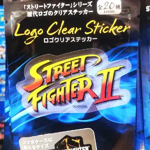logo clear sticker street fighter