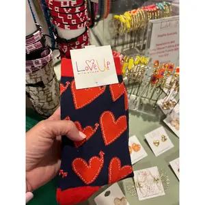 Love Up socks navy and red
