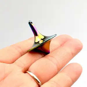 Stainless Steel Spinning Top, Premium Exquisite Design, Perfect Balance, Well-Made Metal, Ideal Desk Edc Fidget Toy, Great Value