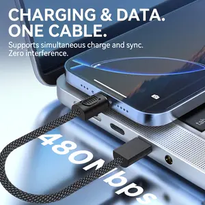 Multi-Function Keychain Lanyard with Dual Type-C – 2-in-1 Charging Cable Key Ring, Compact Everyday Carry Accessory