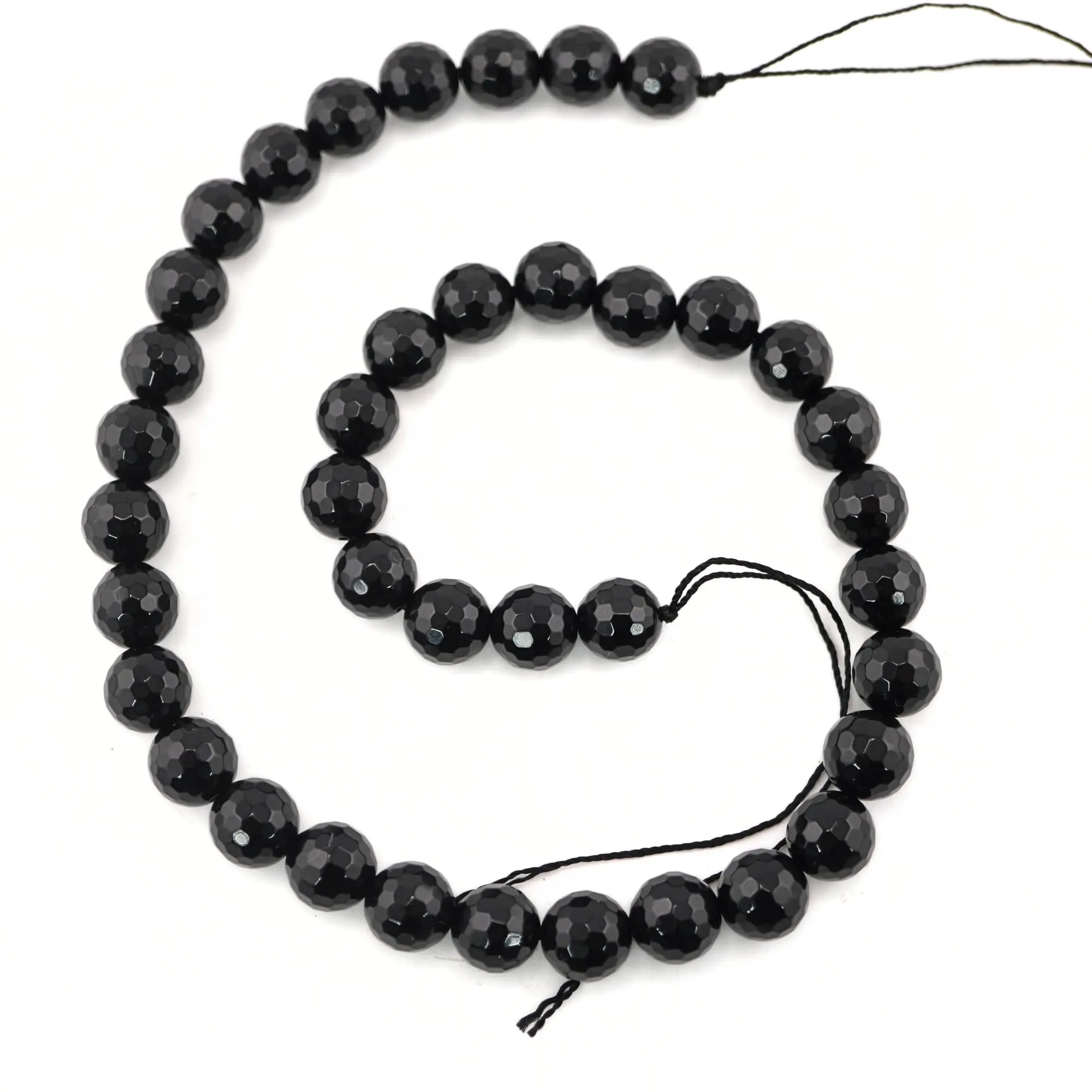 10mm Natural Black Onyx Gemstone Round Loose Beads for Jewelry Making DIY 1 Strand 15.5" Inches