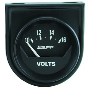 2 1/16 In. Voltmeter, 10 16 V, Auto Gage